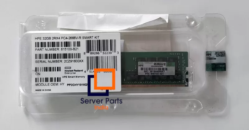 HPE 32GB PC4-2666 ECC Registered RAM for HPE Proliant Ser