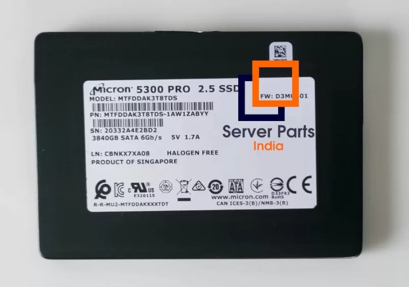 Micron 3820GB SSD SATA 6G SFF DataCenter Drive