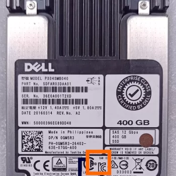 Dell 0GM5RD 400GB 12G SAS SSD Drive