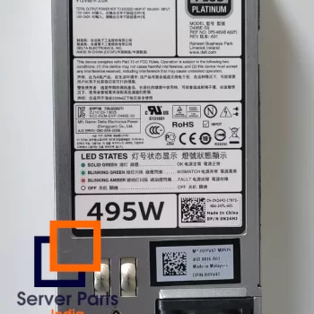 DellEMC 0N24MJ 495Watts Power Supply for Poweredge Server