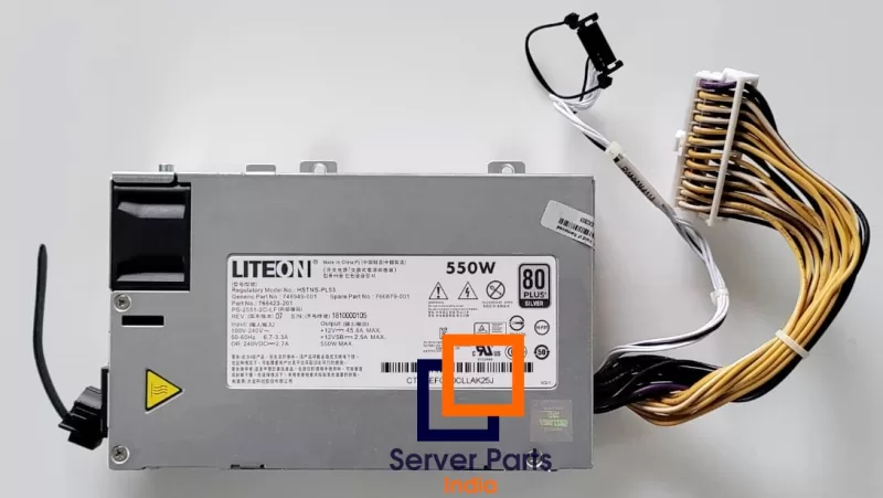 HPE 748949-001 550Watts Power Supply for Proliant Gen9 DL60 DL80 DL120 DL160 DL180 ML150 Server