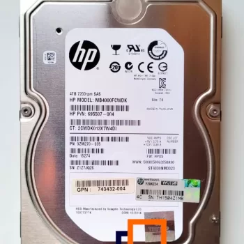 HP 695507-004 4TB 6G 3.5 7.2K SAS HDD