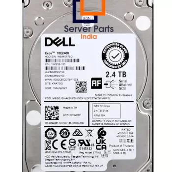 Dell 2.4TB 12Gbps 10K 2.5-inch SFF SAS HDD